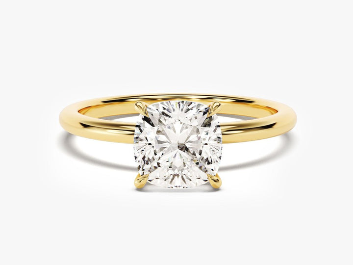 2.0CT cushion solitaire lab grown diamond engagement ring for sale