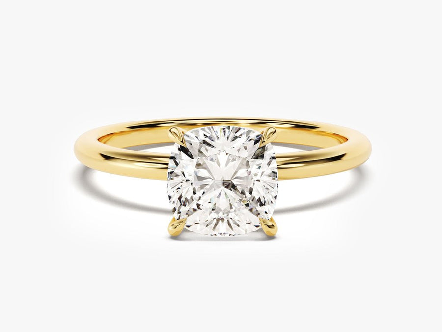2.0CT cushion solitaire lab grown diamond engagement ring for sale