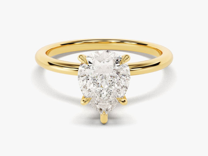 2.0CT pear solitaire lab grown diamond engagement ring for sale