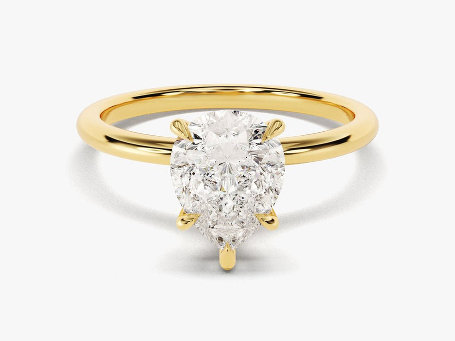 2.0CT pear solitaire lab grown diamond engagement ring for sale