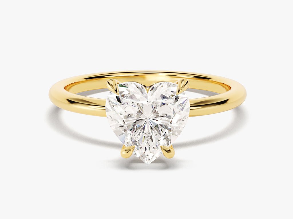 Shop heart solitaire lab grown diamond engagement ring