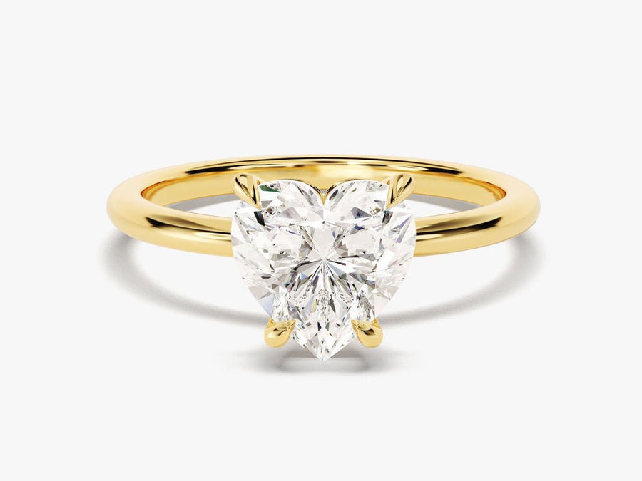 Shop heart solitaire lab grown diamond engagement ring