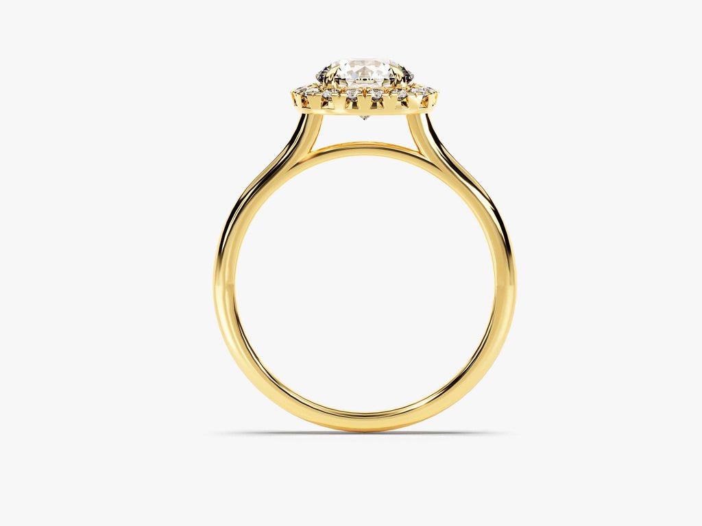 Buy round cut halo diamond engagement ring with free shipping