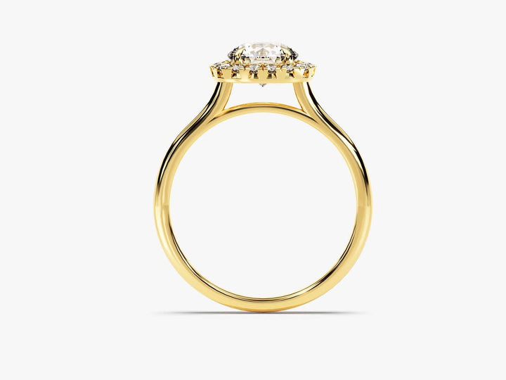 Buy round cut halo diamond engagement ring with free shipping