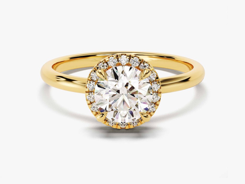 Buy 1.0CT round halo lab grown diamond engagement ring online