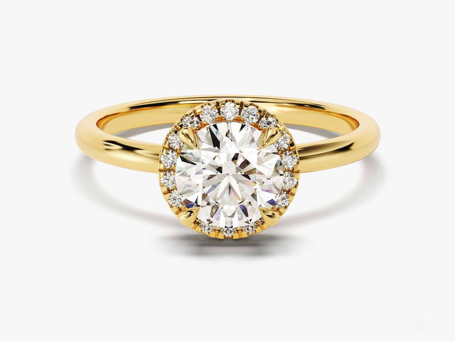 Buy 1.0CT round halo lab grown diamond engagement ring online