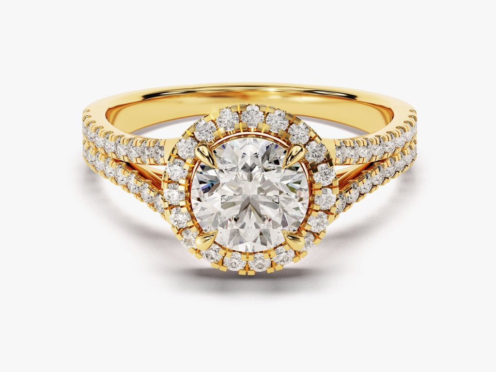 Shop round solitaire lab grown diamond engagement ring