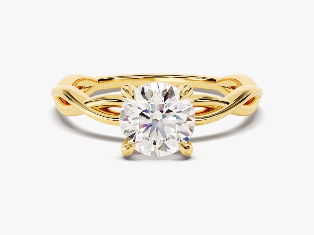 1.0CT round solitaire lab grown diamond engagement ring for sale