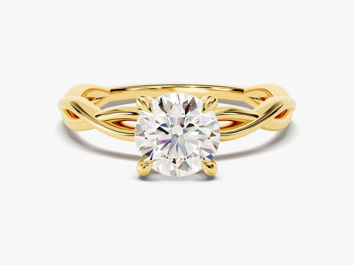 1.0CT round solitaire lab grown diamond engagement ring for sale