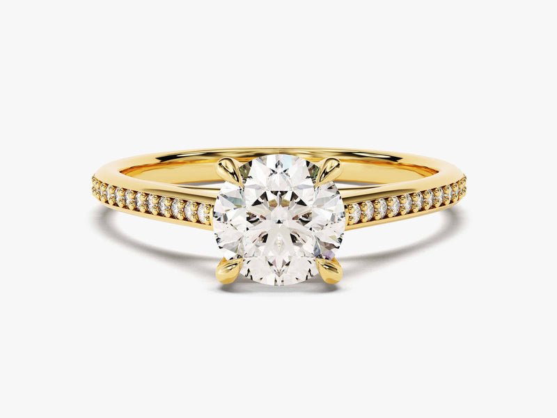 Discover round solitaire lab grown diamond engagement ring online