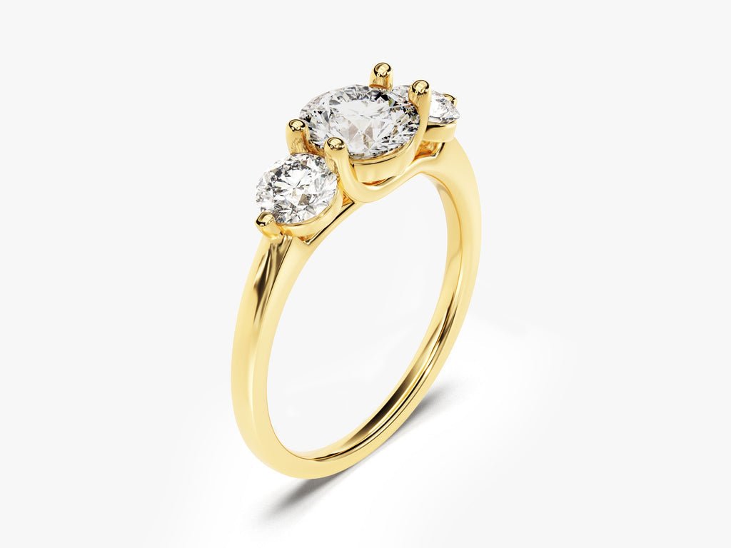 Round cut engagement ring shown with authenticity certificate