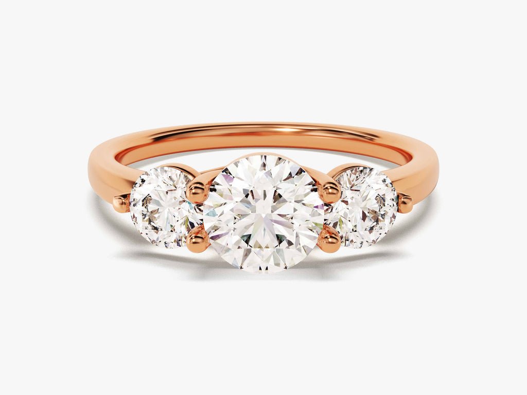 Round solitaire engagement ring offered in gold and platinum