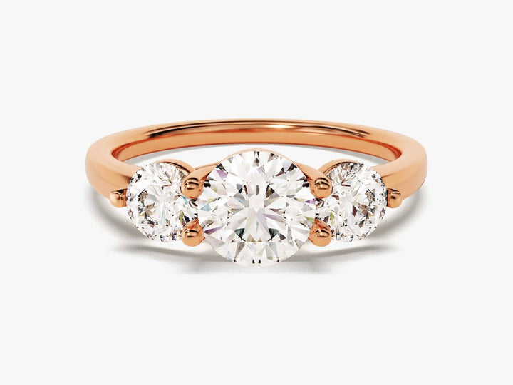Round solitaire engagement ring offered in gold and platinum