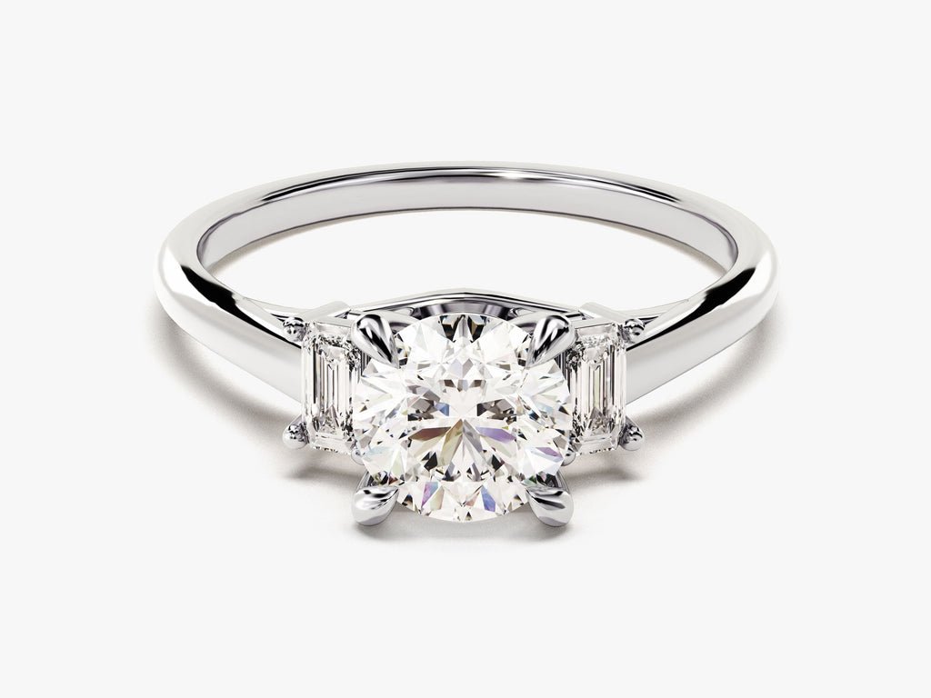 Buy round cut solitaire diamond engagement ring with free shipping