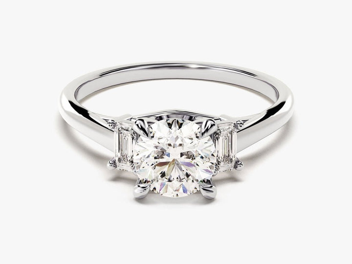 Buy round cut solitaire diamond engagement ring with free shipping