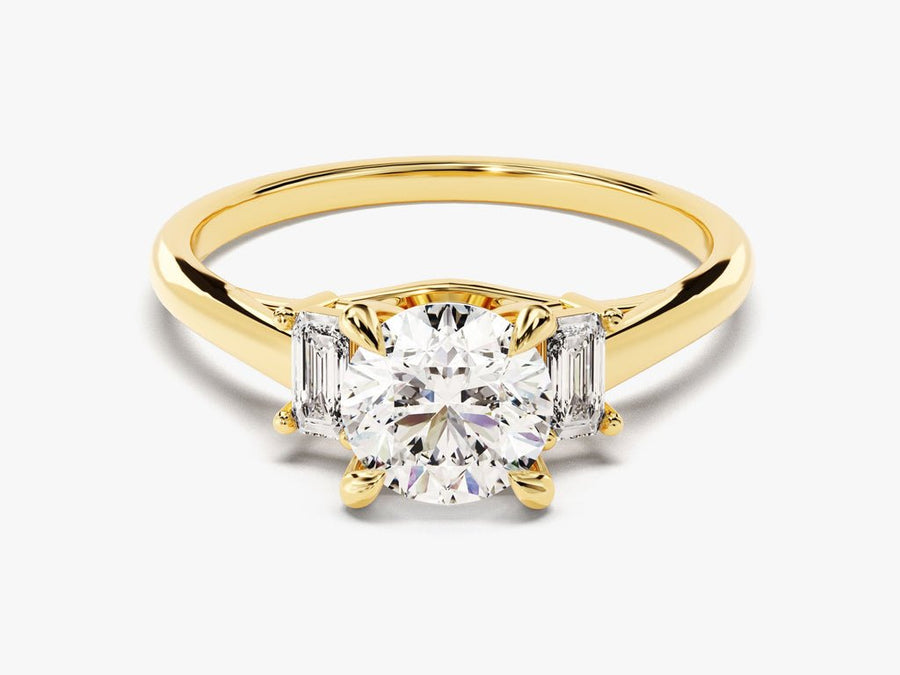 1.50CT round solitaire lab grown diamond engagement ring for sale
