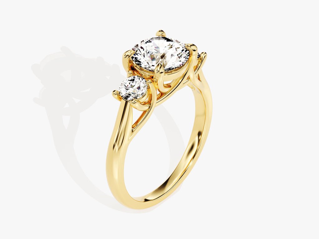 Round solitaire diamond ring presented in signature gift packaging