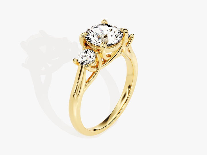 Round solitaire diamond ring presented in signature gift packaging