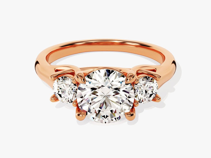 Round solitaire engagement ring offered in gold and platinum