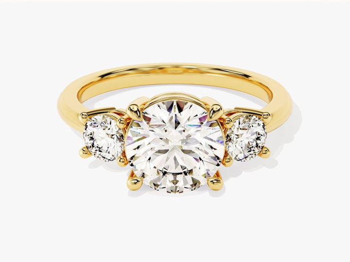 2.50CT round cut three stone engagement ring available to buy now
