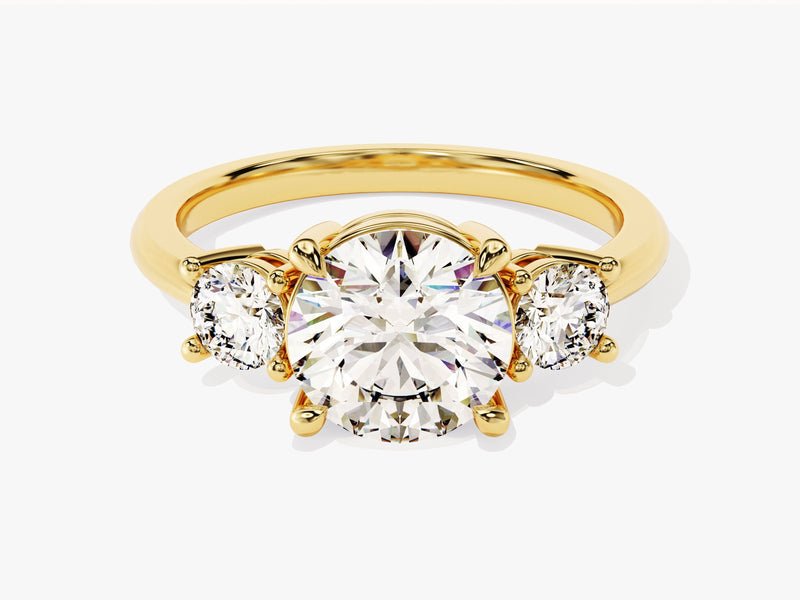 2.50CT round cut three stone engagement ring available to buy now