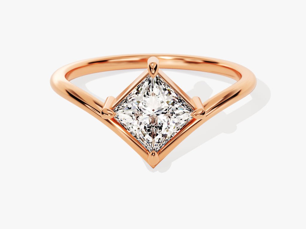 Princess solitaire diamond ring presented in signature gift packaging