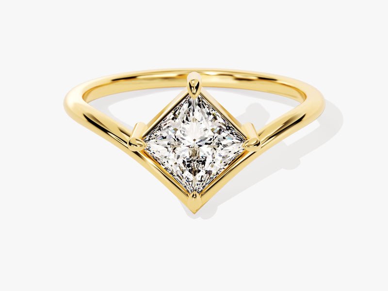 1.0CT princess cut solitaire engagement ring available to buy now