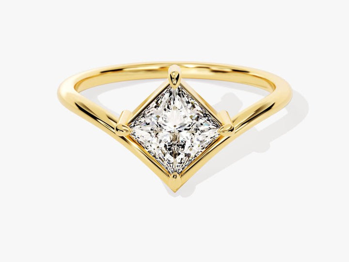 1.0CT princess cut solitaire engagement ring available to buy now