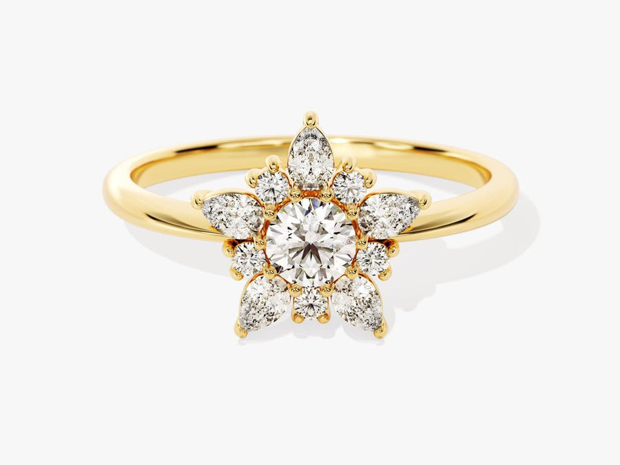 1.0CT round solitaire lab grown diamond engagement ring for sale