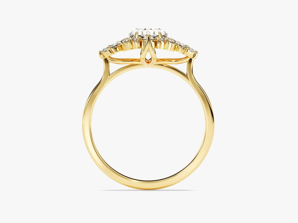 Oval cluster diamond ring presented in signature gift packaging