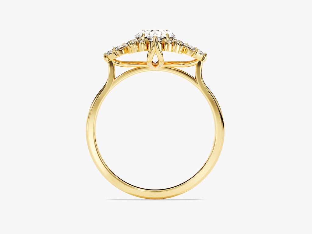 Oval cluster diamond ring presented in signature gift packaging