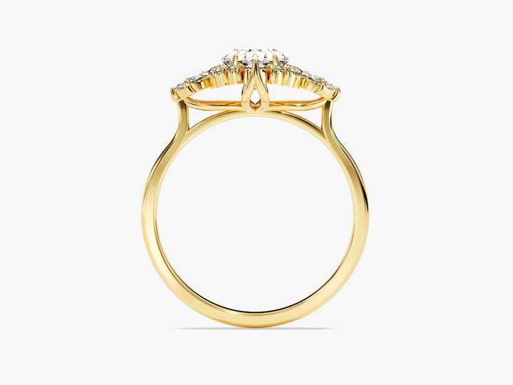 Oval cluster diamond ring presented in signature gift packaging