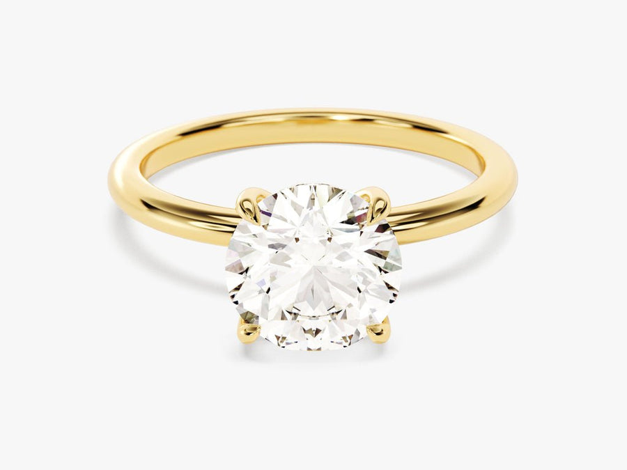 Discover round hidden halo lab grown diamond engagement ring online