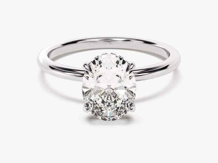 Shop the oval cut hidden halo engagement ring collection online