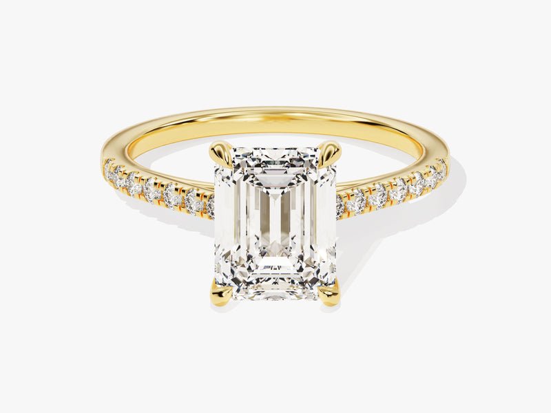 Discover emerald pave lab grown diamond engagement ring online