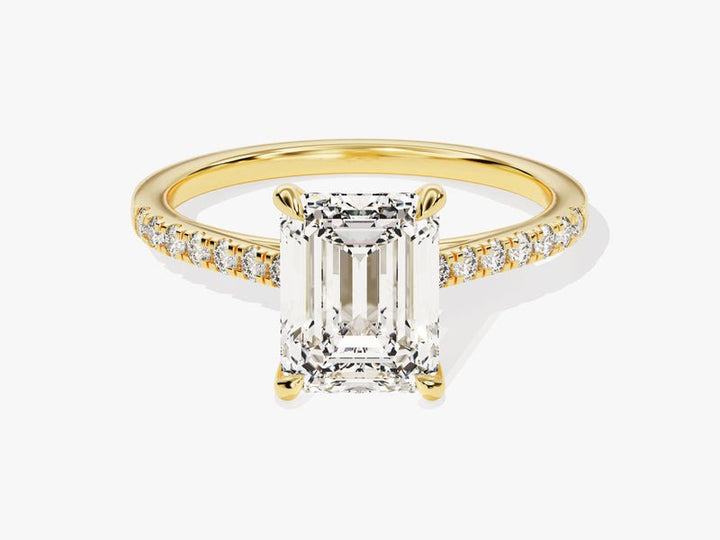 Discover emerald pave lab grown diamond engagement ring online