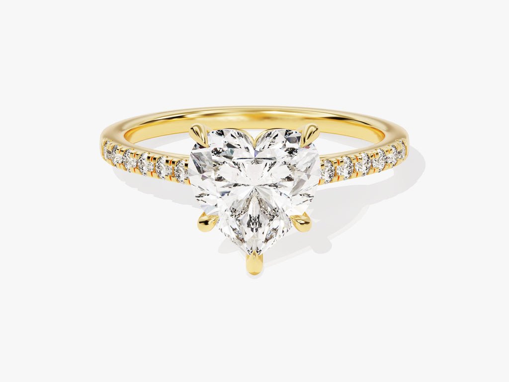 2.0CT heart pave lab grown diamond engagement ring for sale