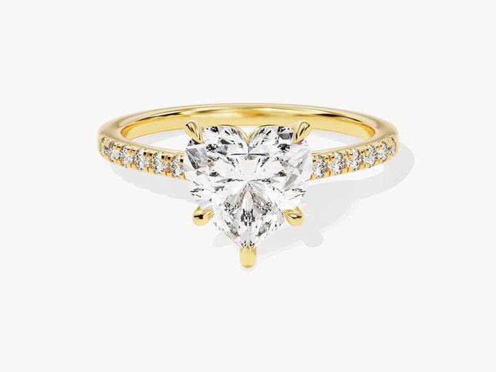 2.0CT heart pave lab grown diamond engagement ring for sale