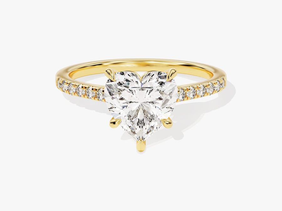 2.0CT heart pave lab grown diamond engagement ring for sale