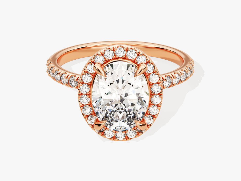 Shop the oval cut pave engagement ring collection online