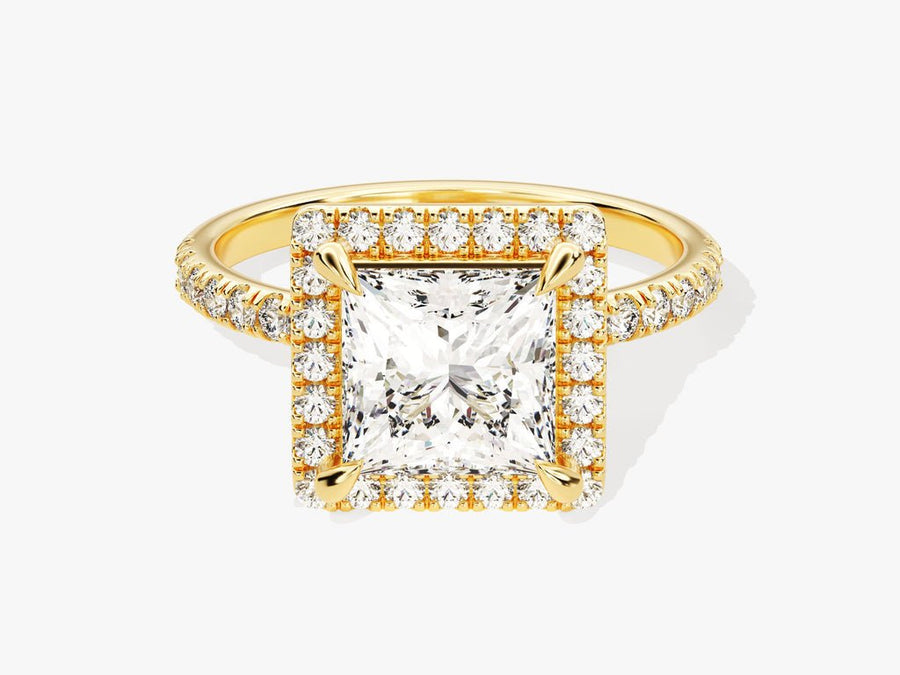 2.0CT princess cut pave engagement ring available to buy now