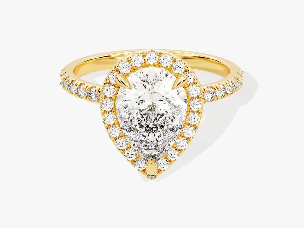 Discover pear pave lab grown diamond engagement ring online