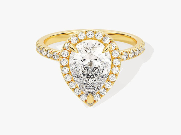 Discover pear pave lab grown diamond engagement ring online