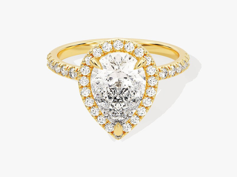 Discover pear pave lab grown diamond engagement ring online