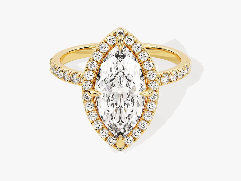 Buy 2.0CT marquise pave lab grown diamond engagement ring online
