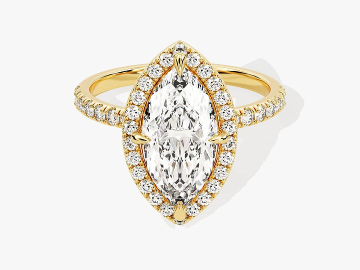 Buy 2.0CT marquise pave lab grown diamond engagement ring online