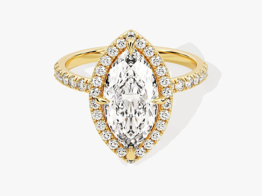 Buy 2.0CT marquise pave lab grown diamond engagement ring online