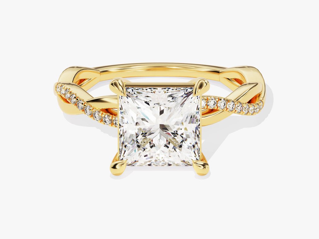 Shop princess pave lab grown diamond engagement ring