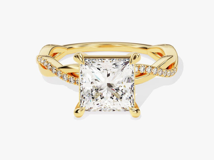 Shop princess pave lab grown diamond engagement ring
