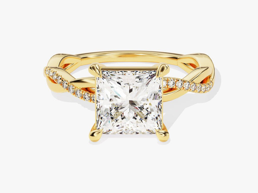 Shop princess pave lab grown diamond engagement ring